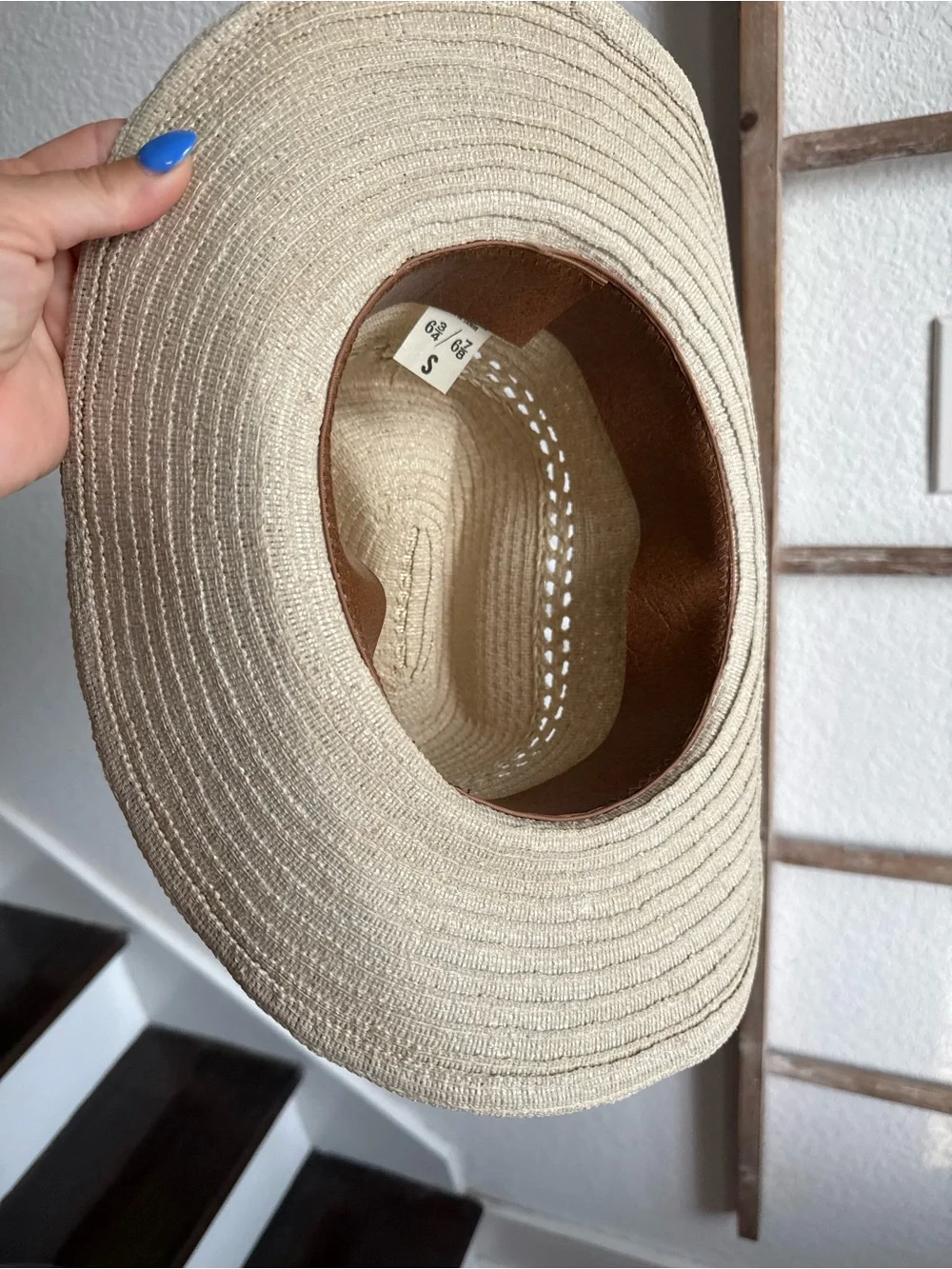 Boutique Kids Straw Cowboy Hat with Aztec Geometric Band & Feather NWOT